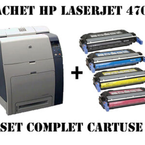 Imprimanta color HP Laserjet 4700N+Set cartuse compatibile noi